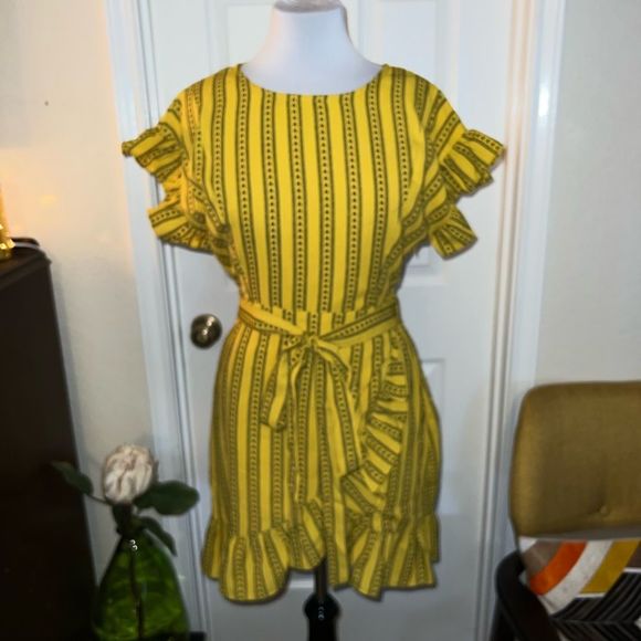 the clothing company Dresses & Skirts - NWT yellow/gold & black dress